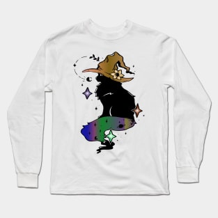 witchy kitty Long Sleeve T-Shirt